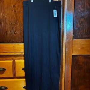 NWT Old Navy Black Ribbed Midi Skirt Size Medium